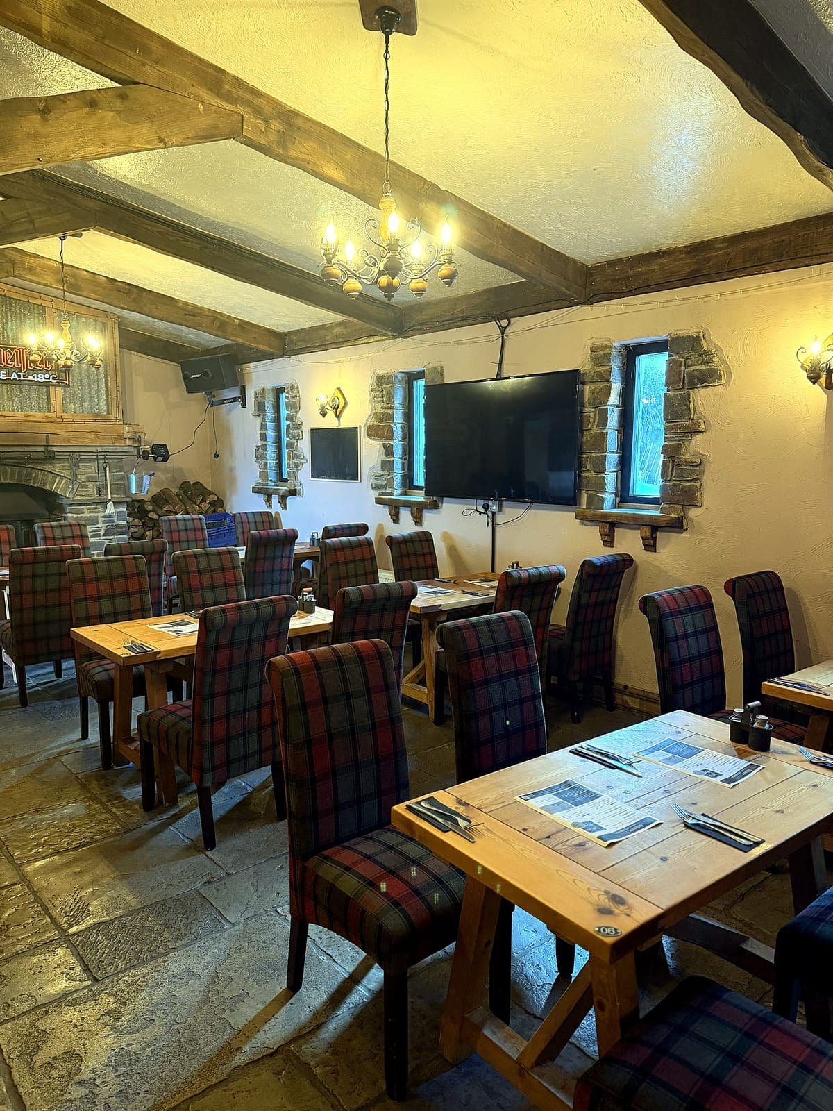 The room at Jan'z with the log fire