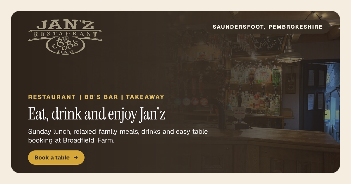 Jan'z Restaurant & BB's Bar in Saundersfoot